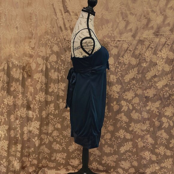 Roberta Blue Mini Bubble Style Cocktail Dress, Size L, Excellent Used Condition! - Picture 3 of 6